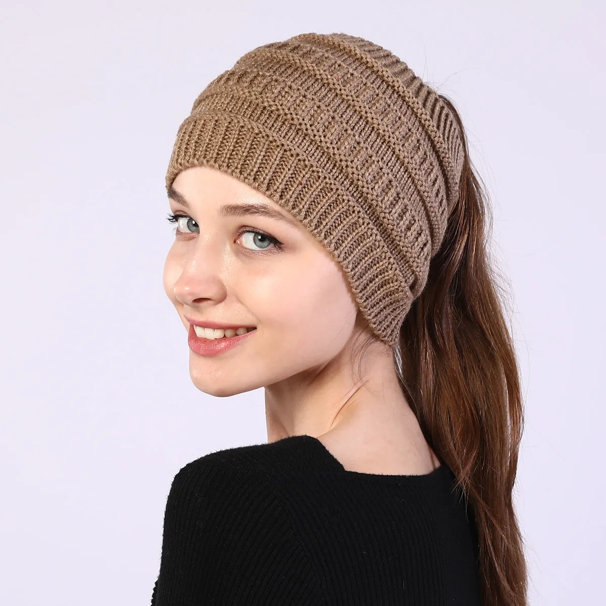 Fancydresswale Knitted Wool Headband for Women Cozy Soft & Stylish Winter Accessory Head Cover Khakee