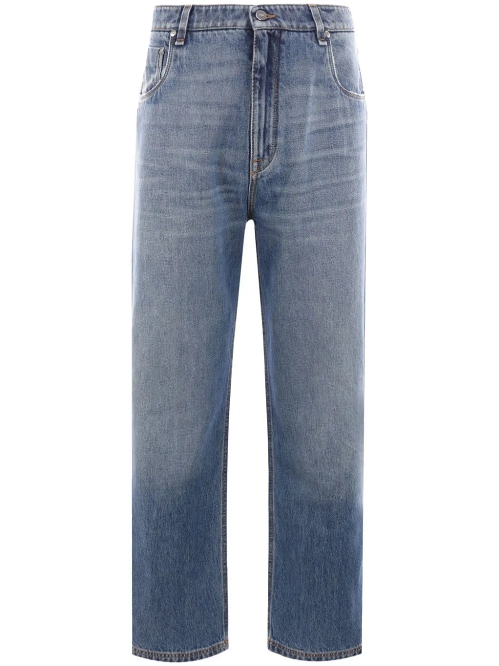 FENDI Plaque Straight Leg Long Jeans - FW24