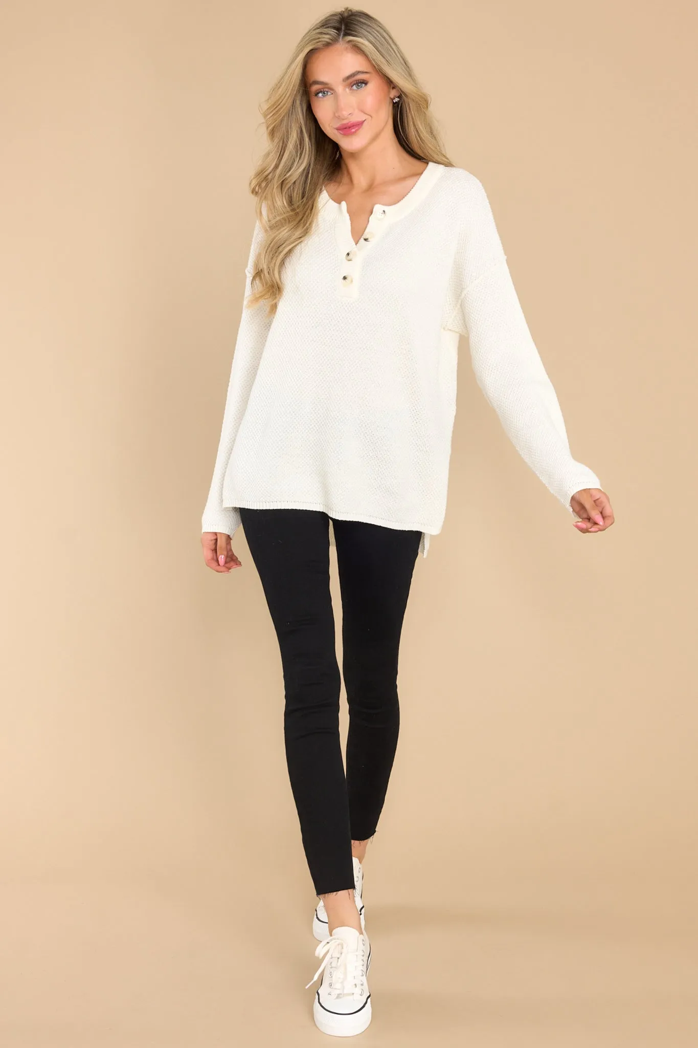 Fireside Chic Ivory Sweater