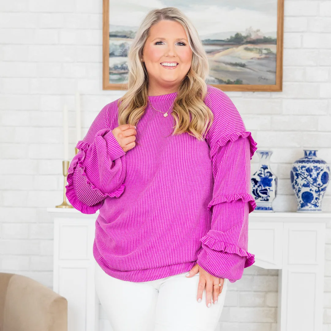Fireside Glow Sweater, Magenta