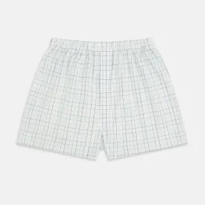 Forest Green Grid Check Godfrey Boxer Shorts