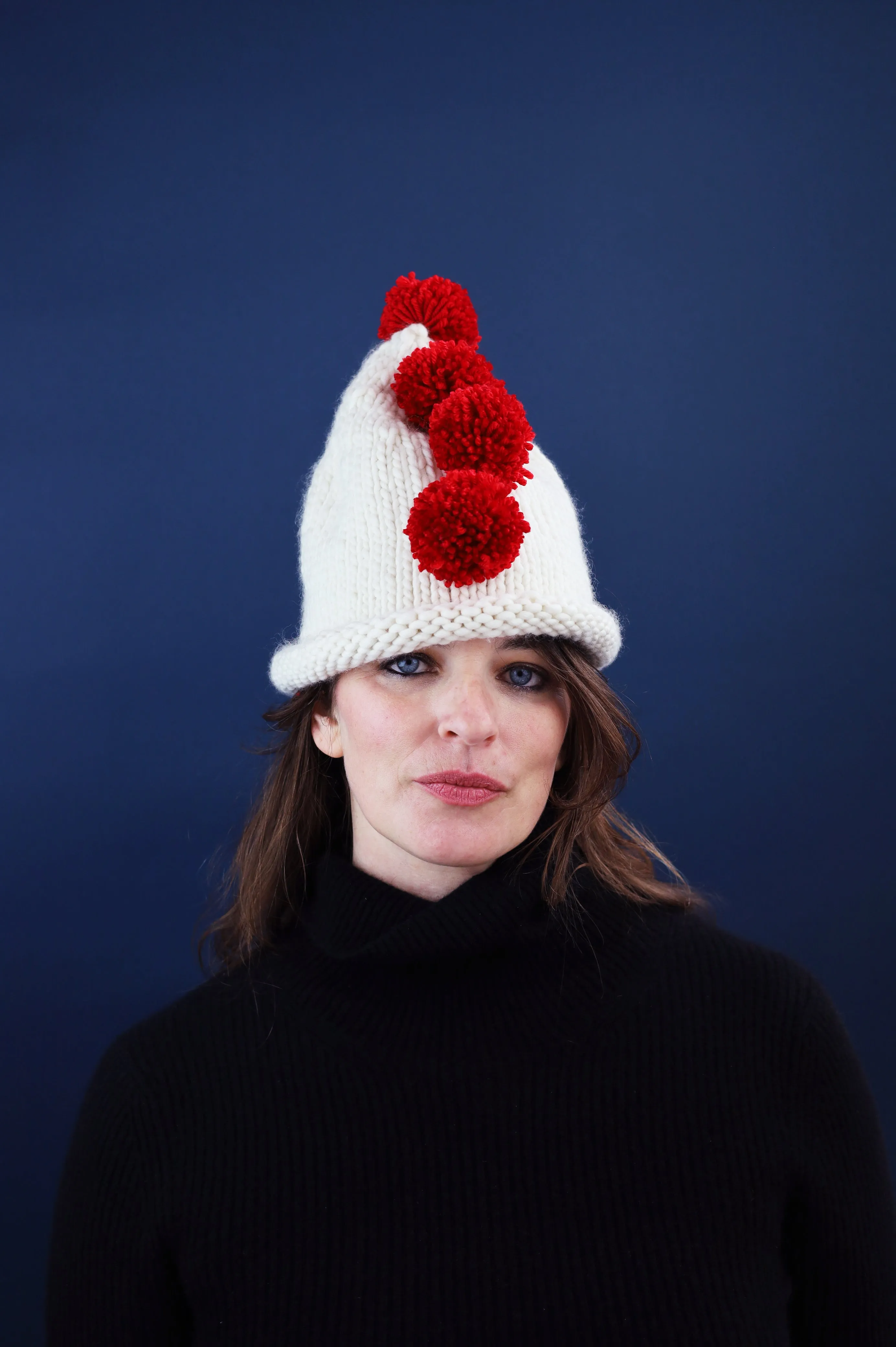 French Clown 4 Pom Pom Beanie