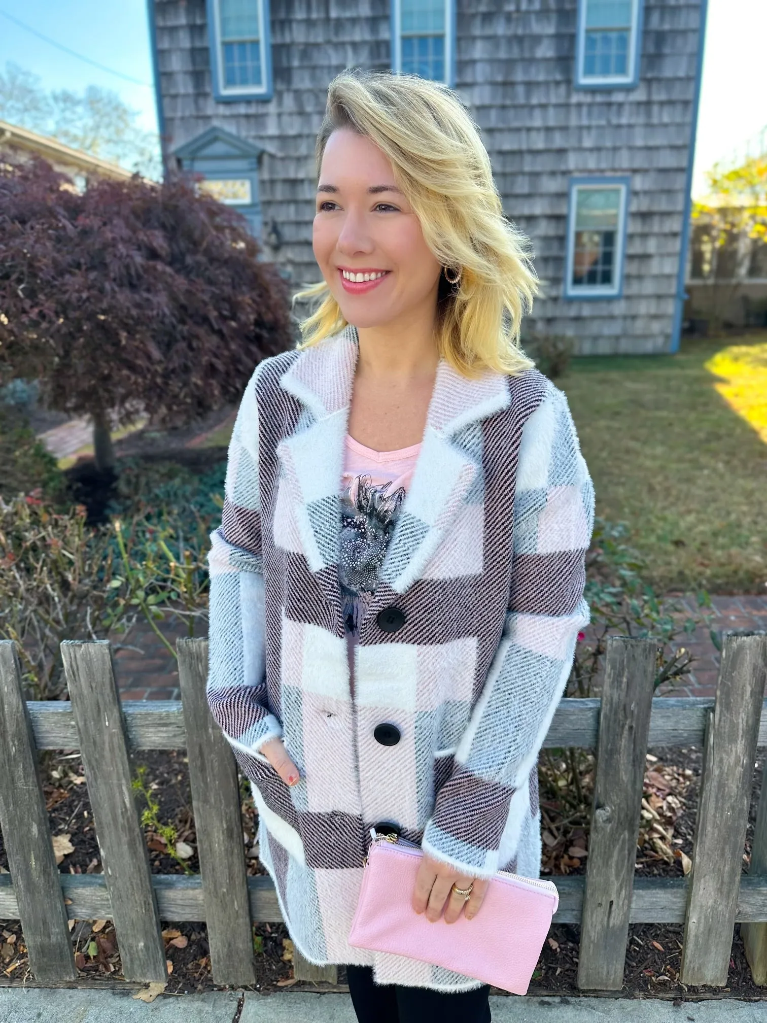 French Macaron Multi Tone Long Coat