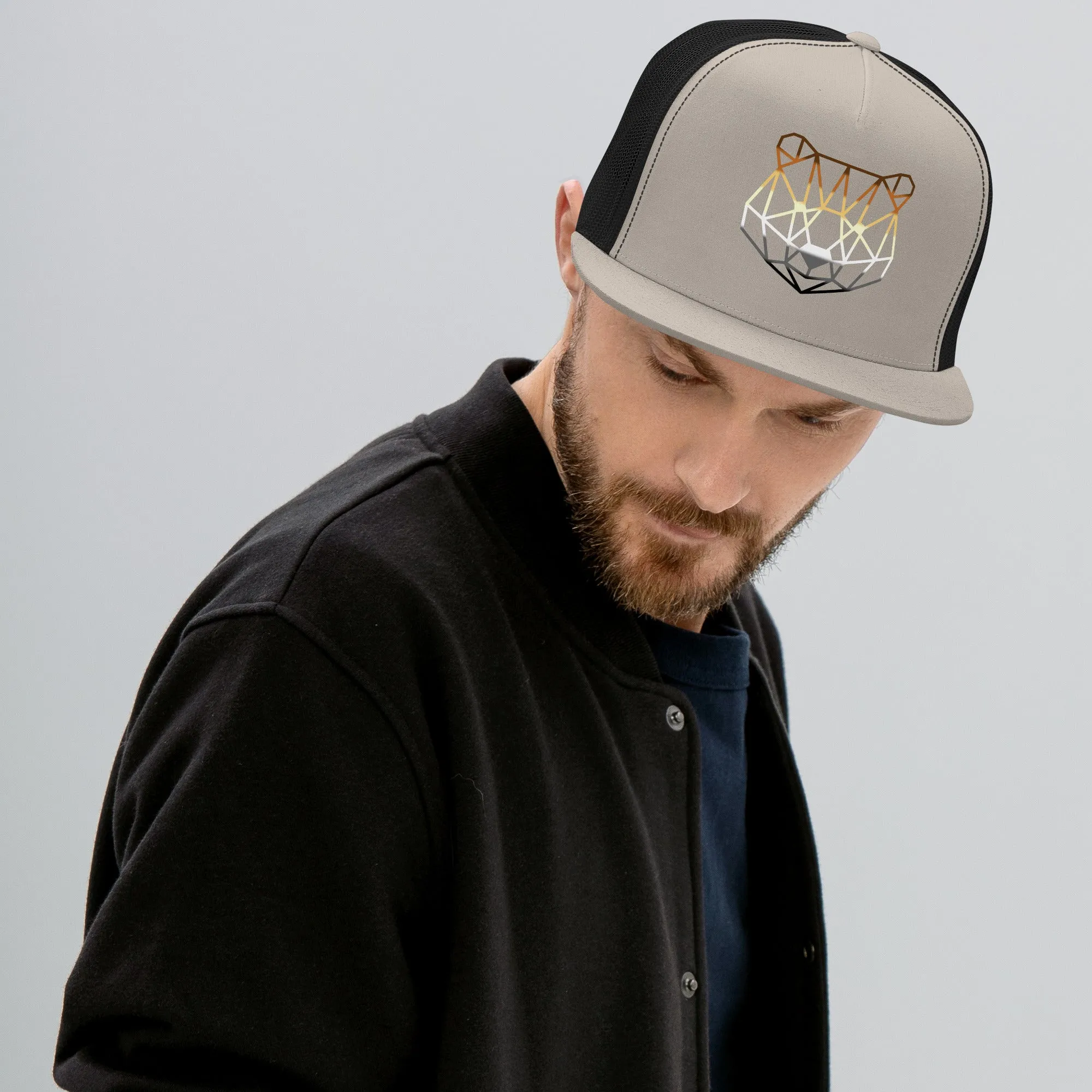 Gay Bear Geometric Art Trucker Baseball Cap Hat