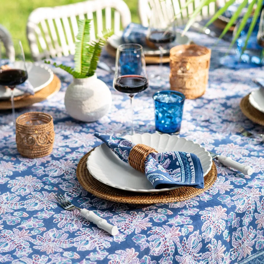 Grecian Palm Blue & Orchid Napkin | Set of 4