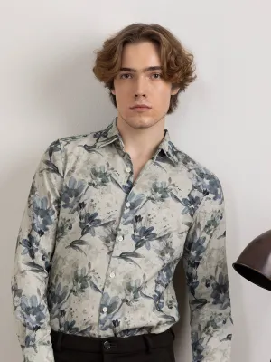 Green Floral Print Shirt