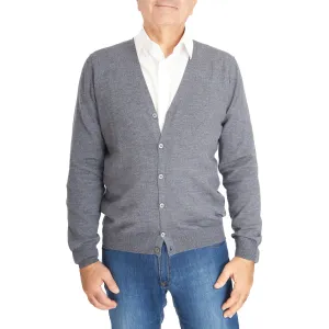 GREY CARDIGAN IN WOOL