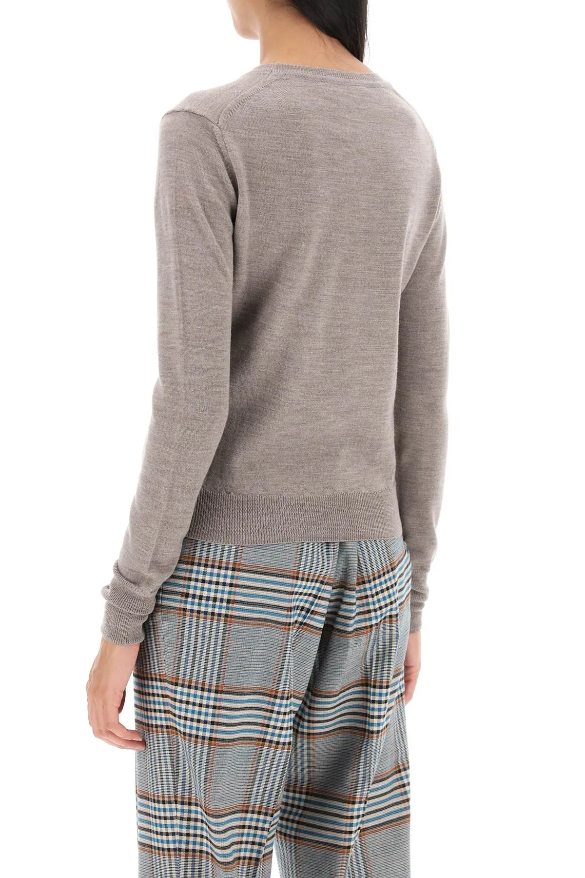 Grey Vivienne Westwood Bea Cardigan With Logo Embroidery