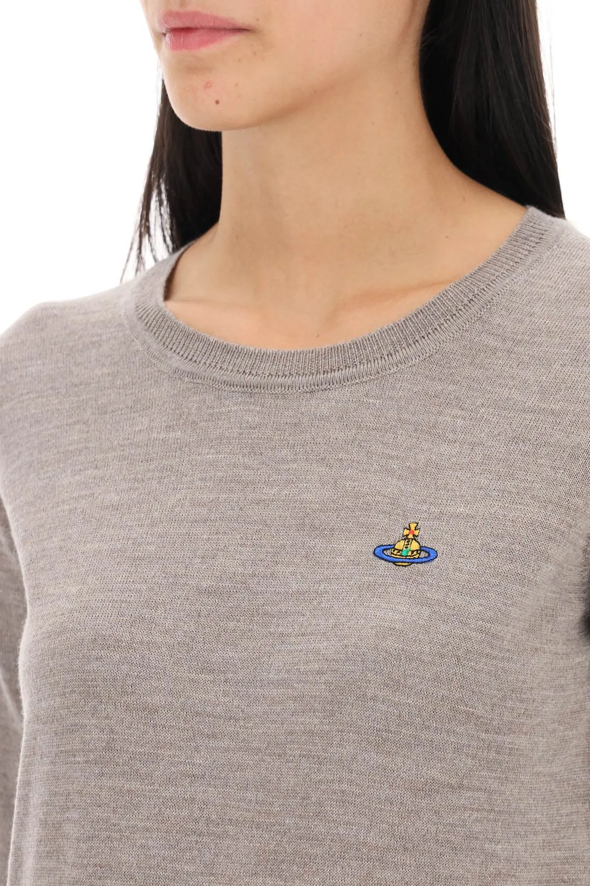 Grey Vivienne Westwood Bea Cardigan With Logo Embroidery