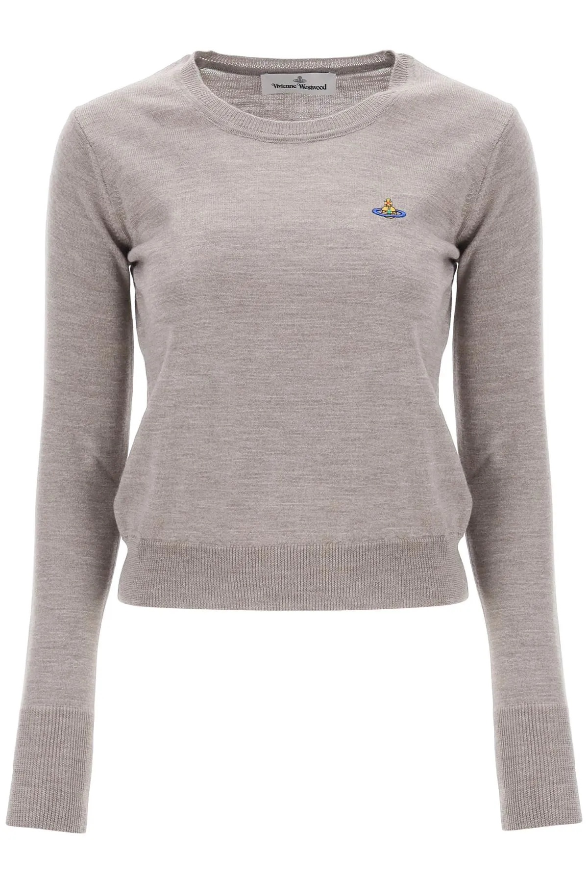 Grey Vivienne Westwood Bea Cardigan With Logo Embroidery