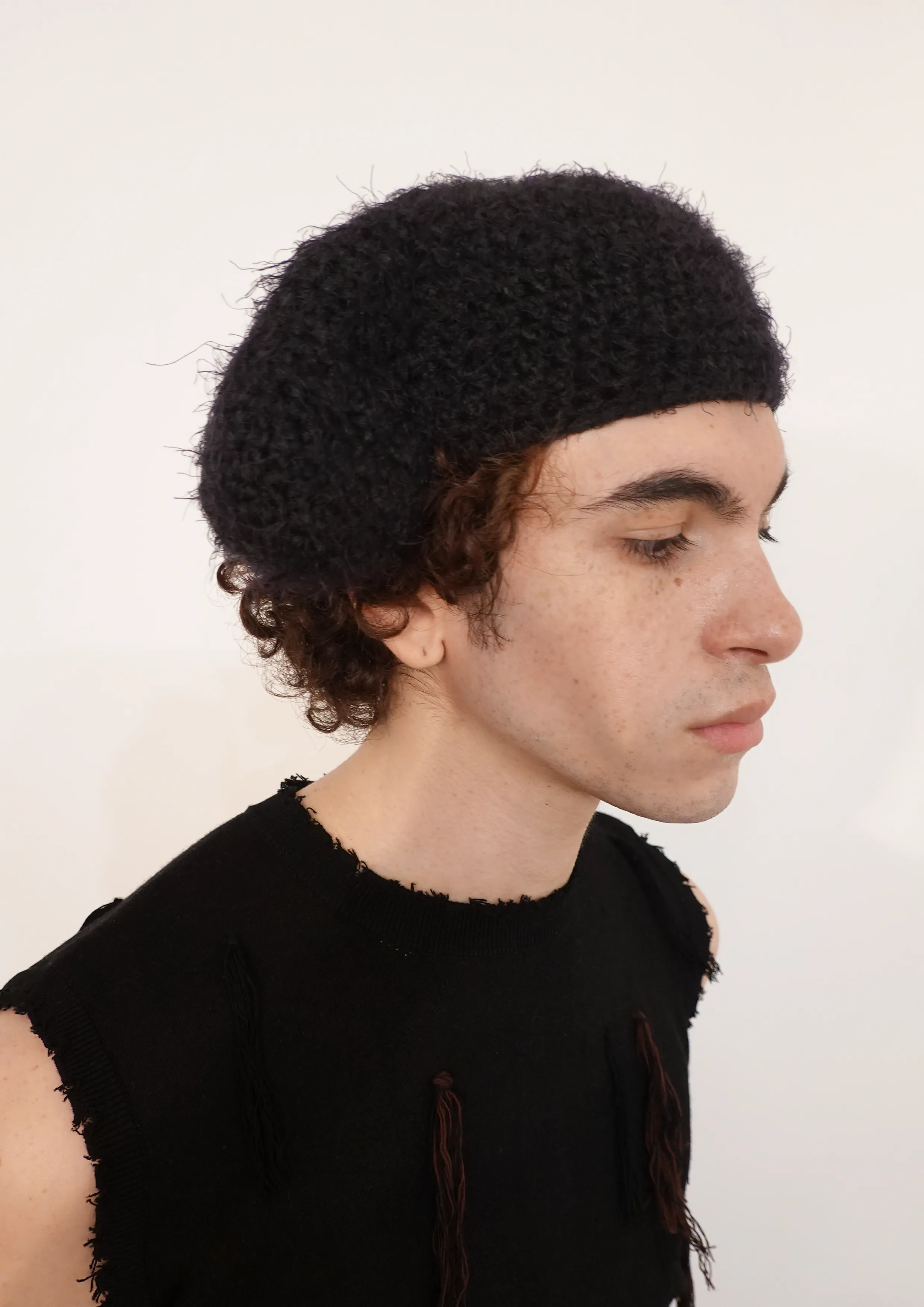 Hand-knit Puffy Hat