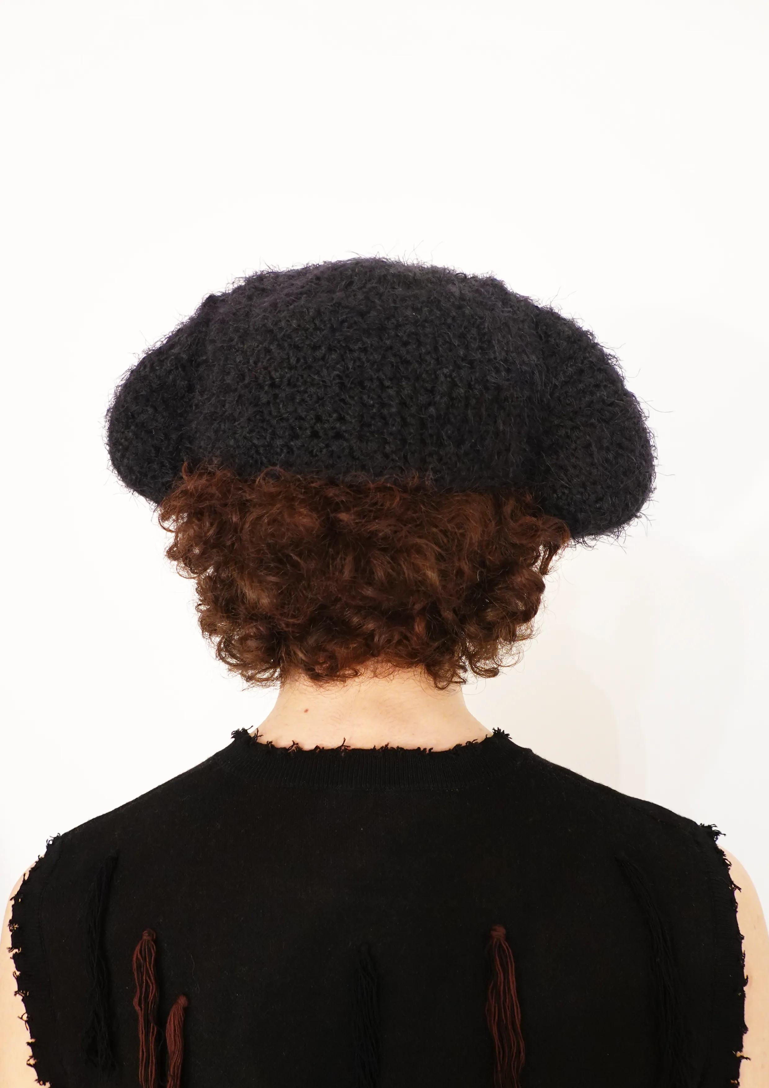 Hand-knit Puffy Hat