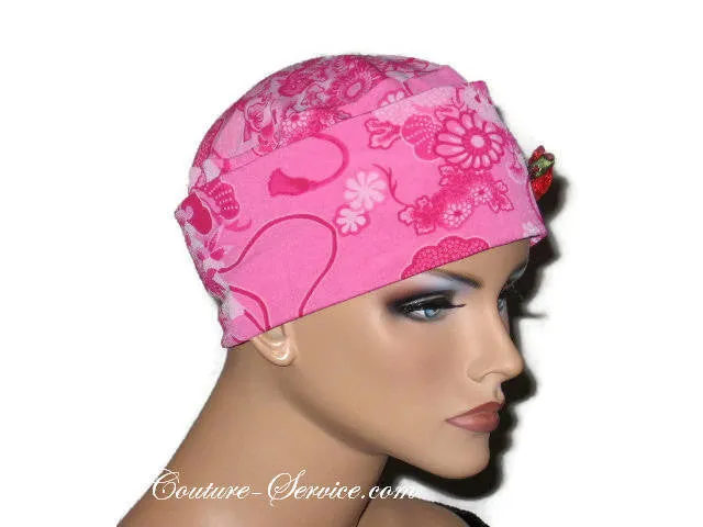 Handmade Pink Chemo Turban, Floral
