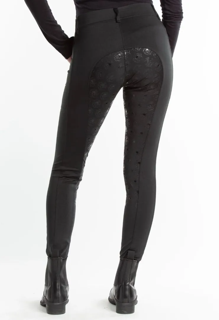 Hannah Childs Danielle Full Seat Riding Tight Pitch Black Large New w/Tags