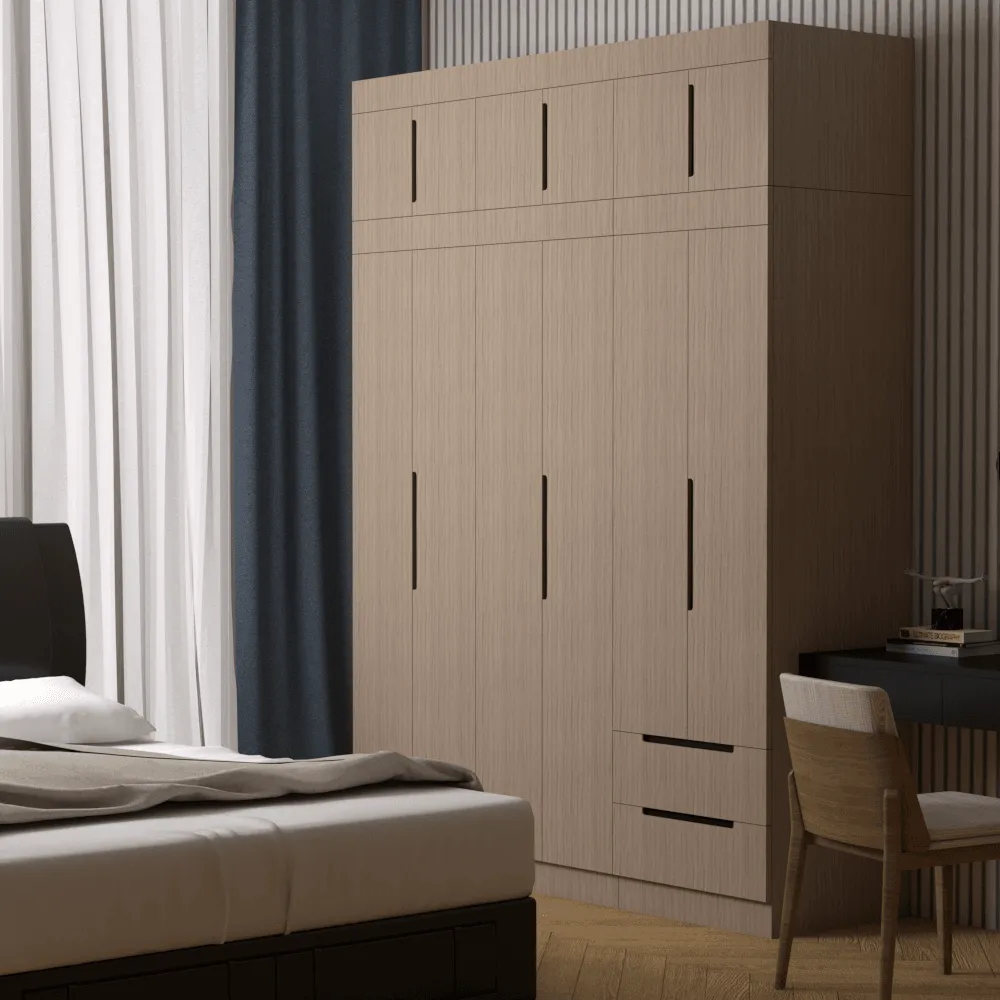 Harrison 6 Door Open Wardrobe with Top