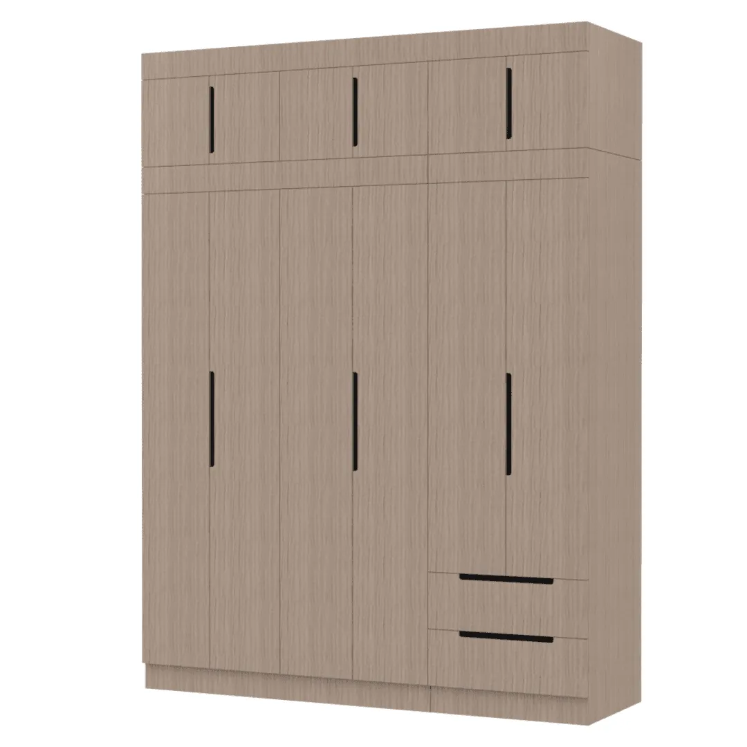 Harrison 6 Door Open Wardrobe with Top