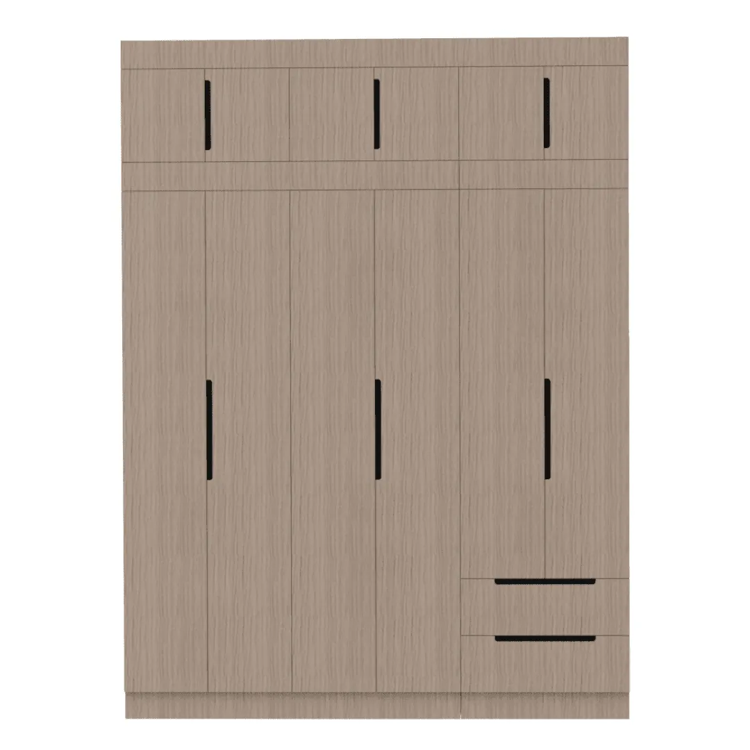 Harrison 6 Door Open Wardrobe with Top
