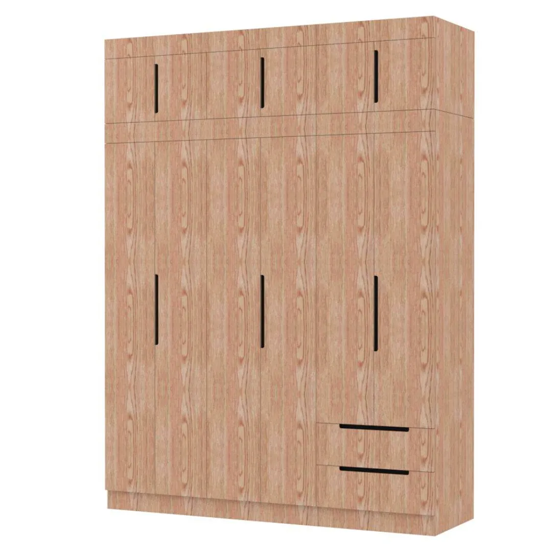 Harrison 6 Door Open Wardrobe with Top