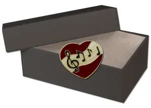 Heart with Music Staff Tie Tack