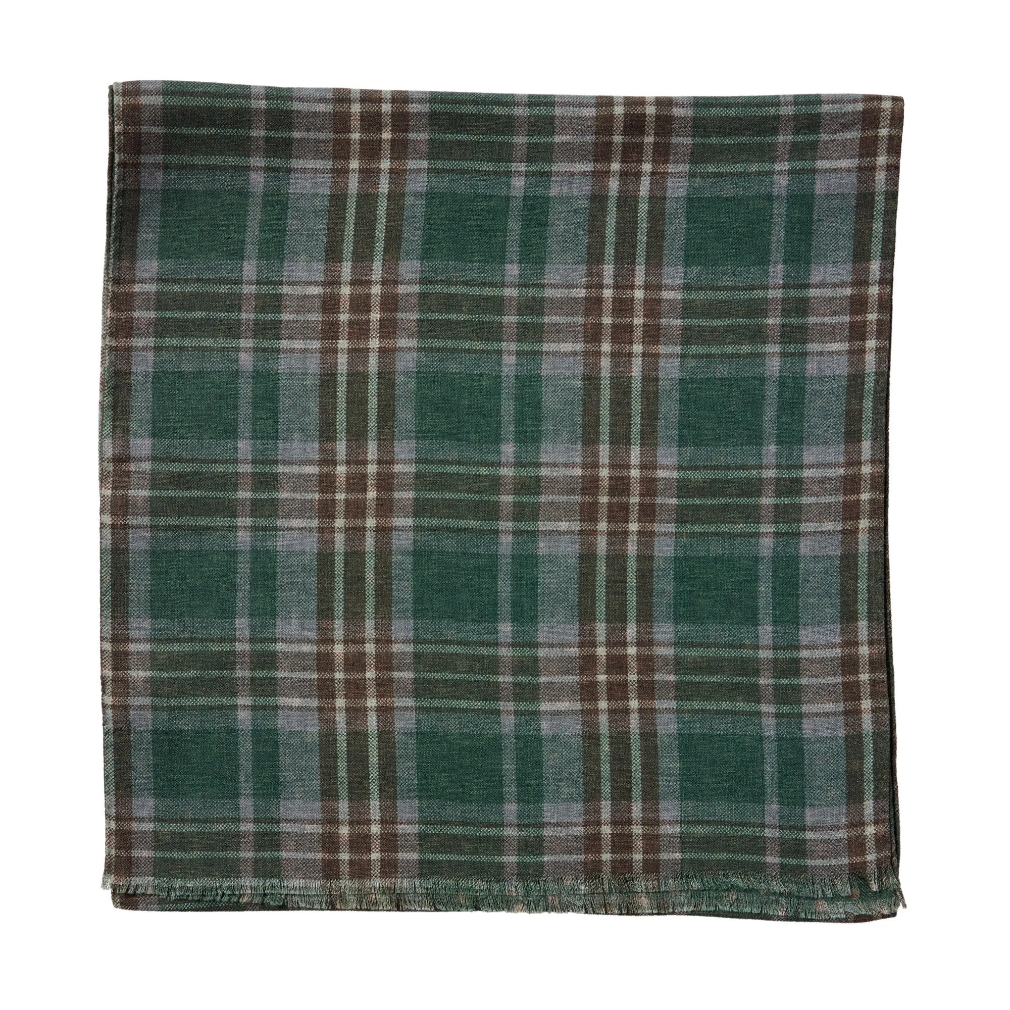 HENRY SARTORIAL X CANTINI Wool Scarf DARK GREEN