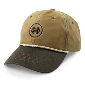 Heybo Icon Embroidered Waxed Unstructured Hat- Old Gold