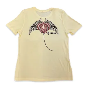 Honu Manta Ray Ladies Crew Neck T-Shirt (Small, X-Large and XX-Large Only)