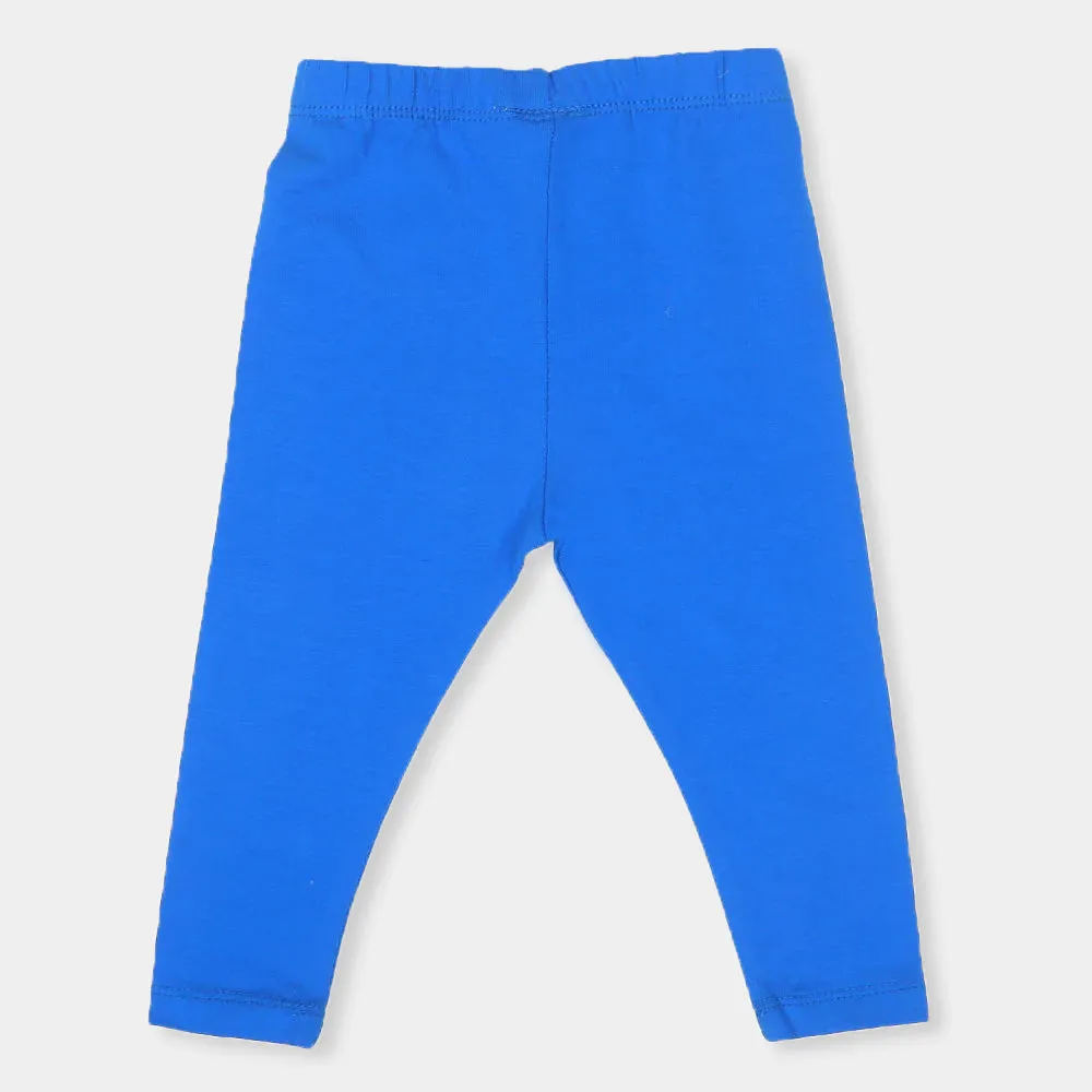 Infant Girls Plain Tights - Indigo Bun