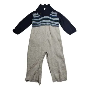 Janie and Jack Baby Boys Sz 6-12M One Piece Long Sleeve Knit Nordic Outfit