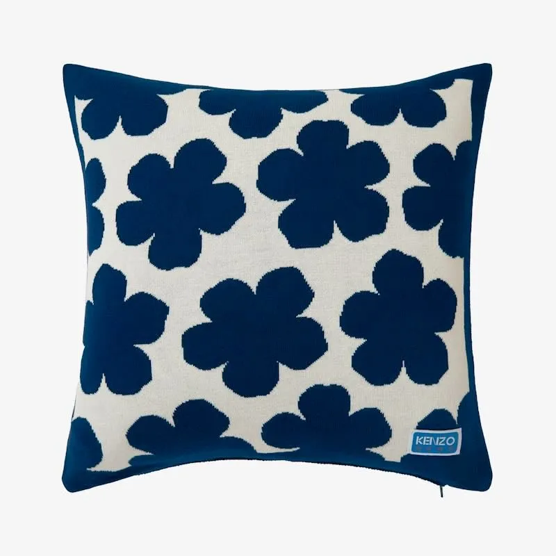 K Hanadot Navy Decorative Pillow by Kenzo Paris