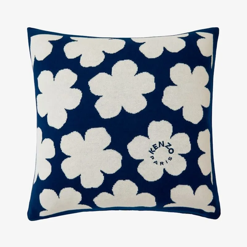 K Hanadot Navy Decorative Pillow by Kenzo Paris