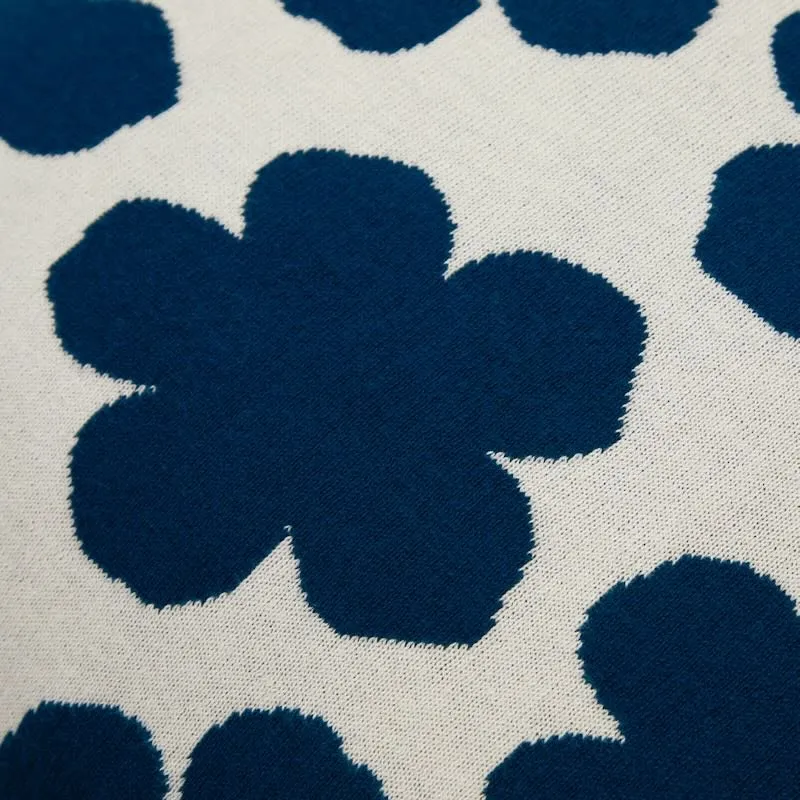 K Hanadot Navy Decorative Pillow by Kenzo Paris