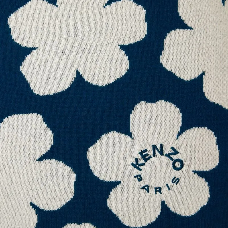 K Hanadot Navy Decorative Pillow by Kenzo Paris