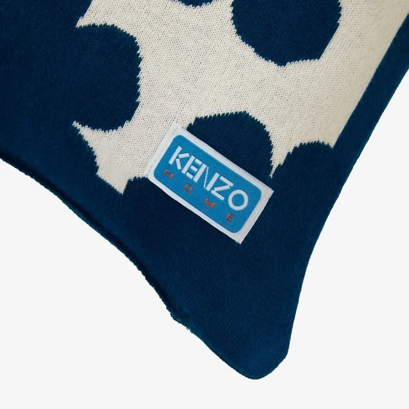 K Hanadot Navy Decorative Pillow by Kenzo Paris