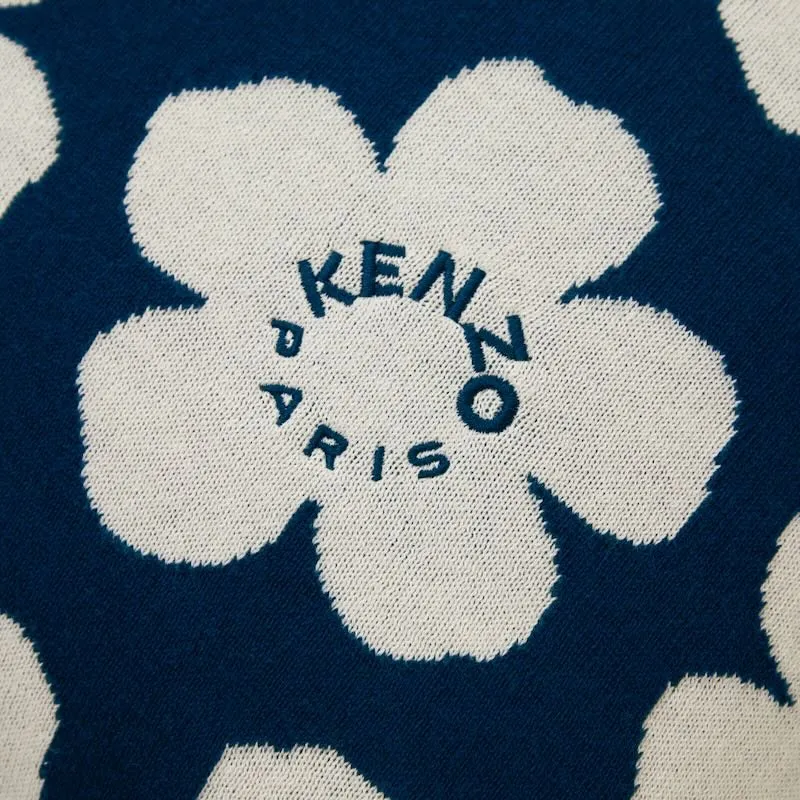 K Hanadot Navy Decorative Pillow by Kenzo Paris