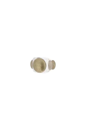 La manso crystal aged gold ring
