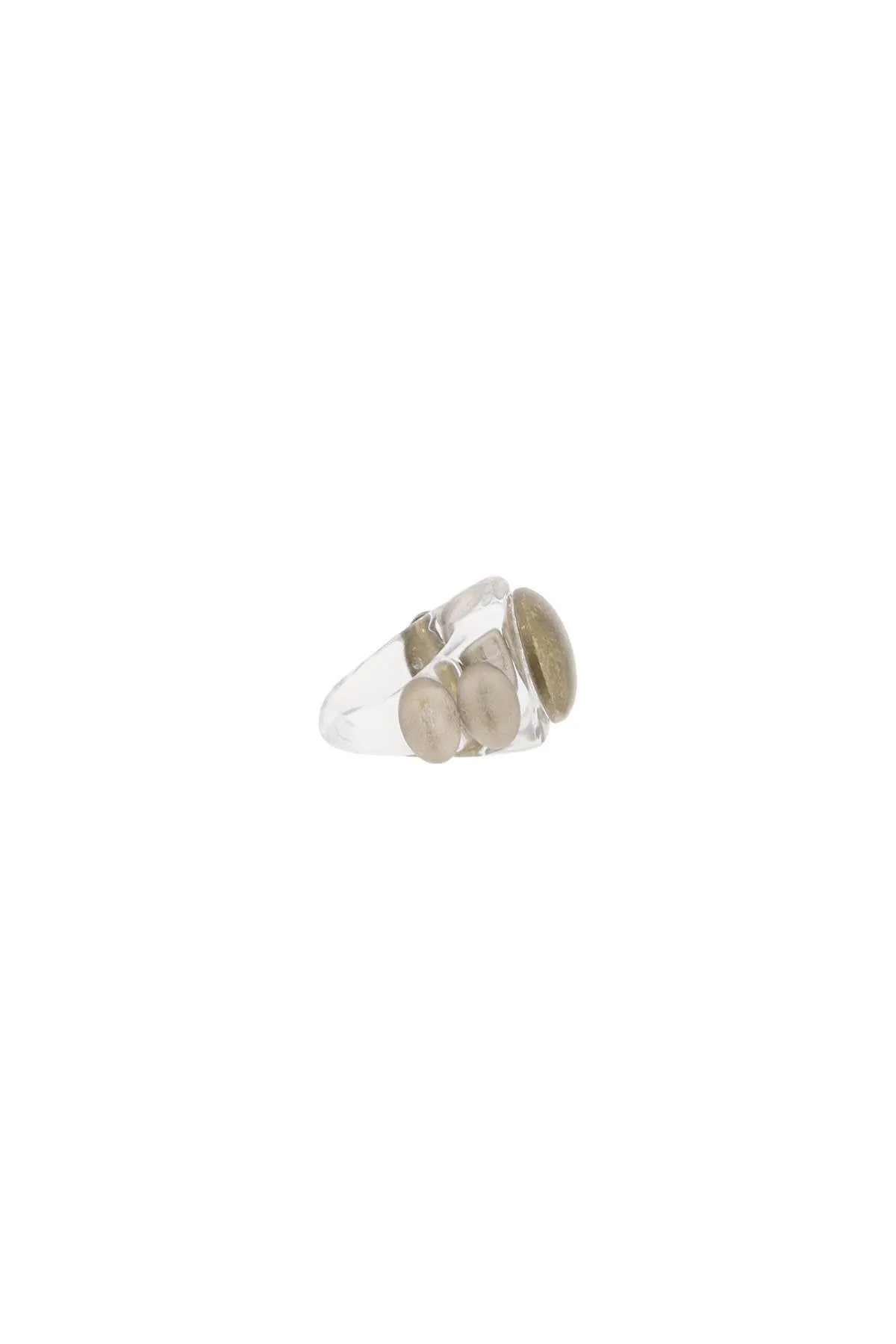 La manso crystal aged gold ring