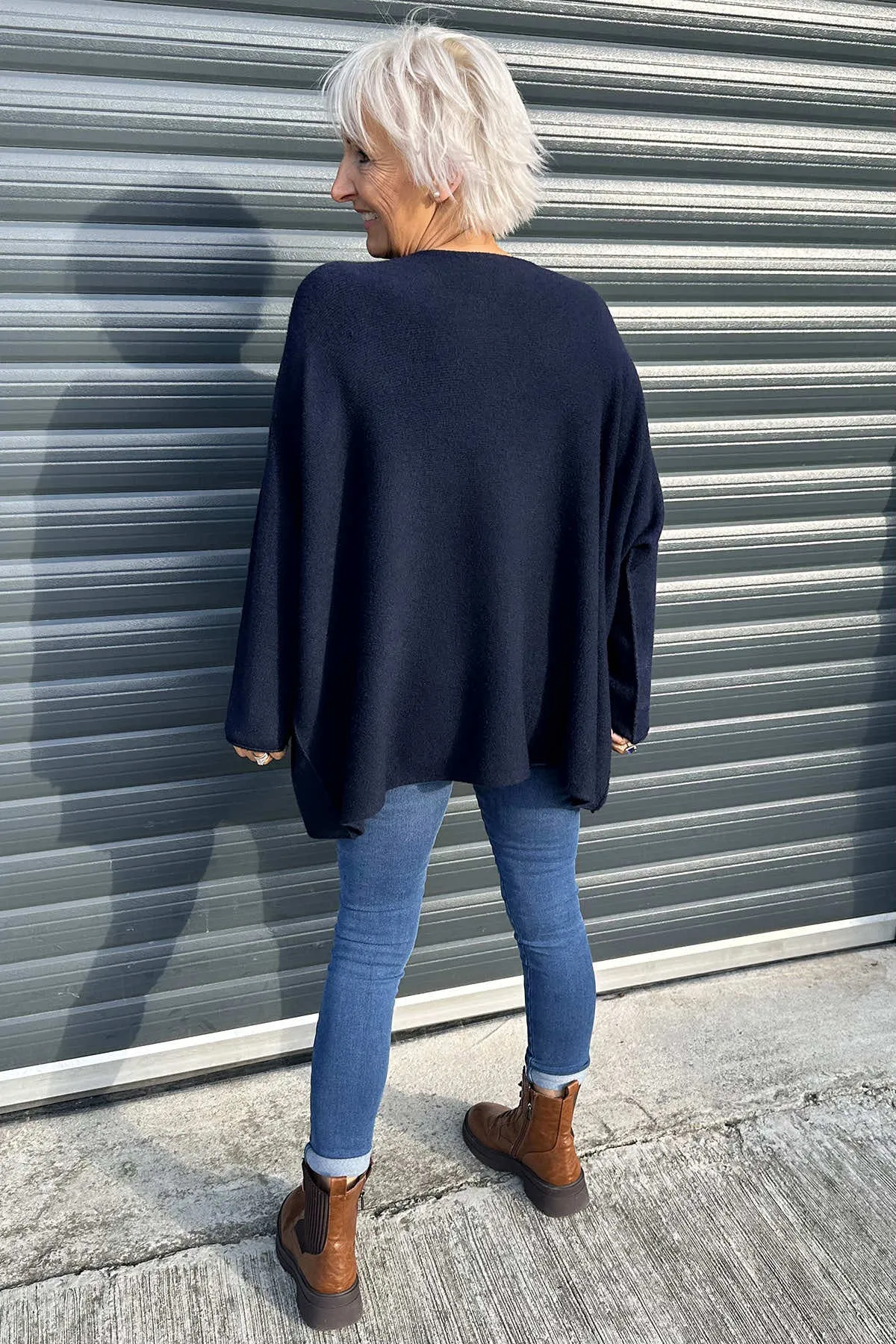 Leah Knitted Jumper Navy