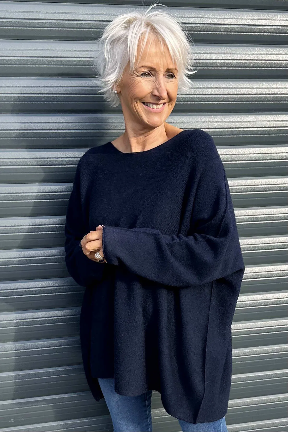 Leah Knitted Jumper Navy