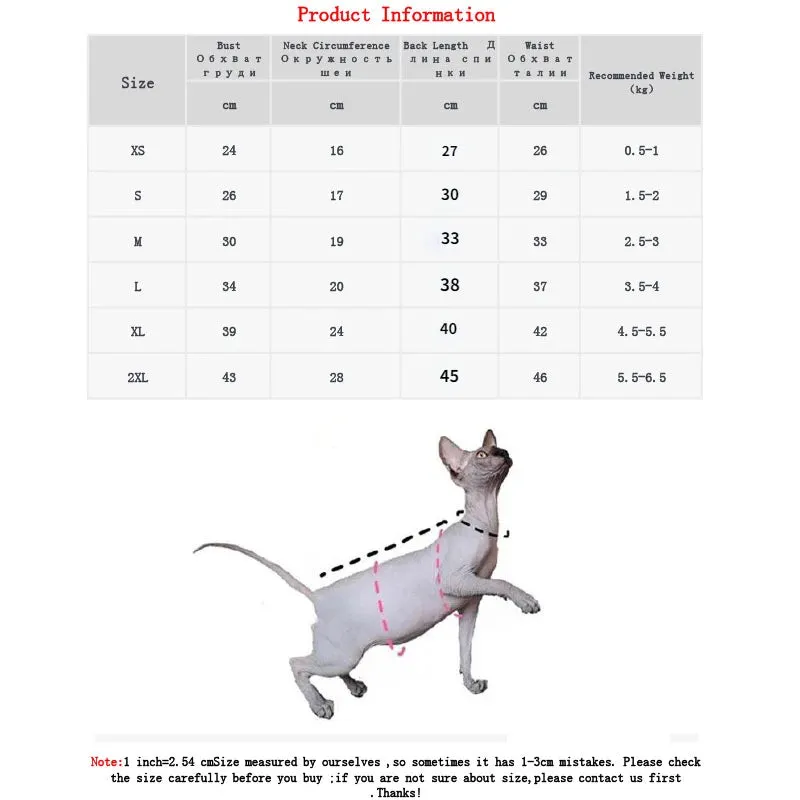 Leopard Print Winter Clothes for Sphynx Cats