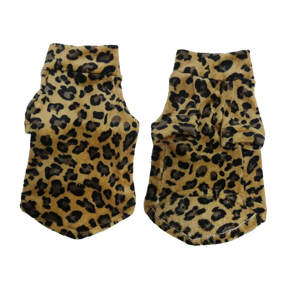 Leopard Print Winter Clothes for Sphynx Cats