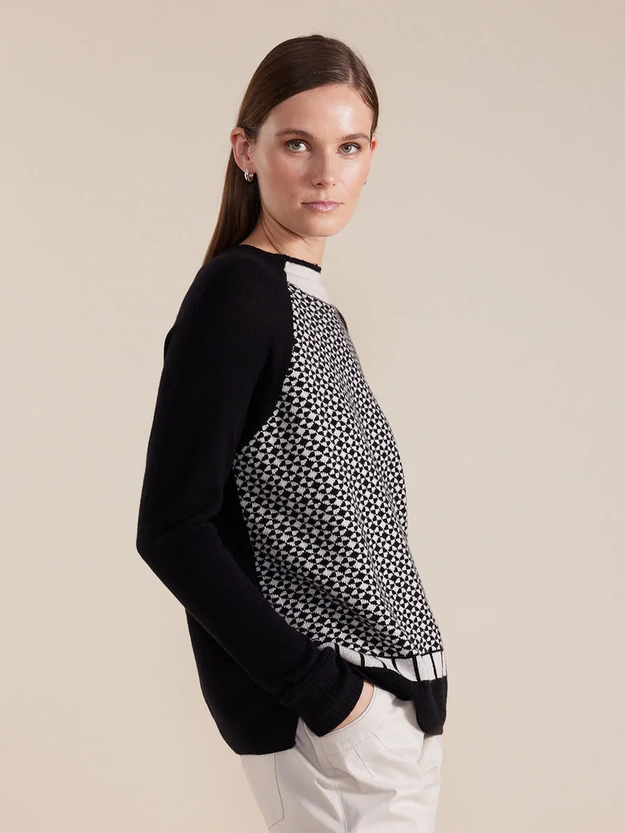 Long Sleeve Patterned Mix Knit