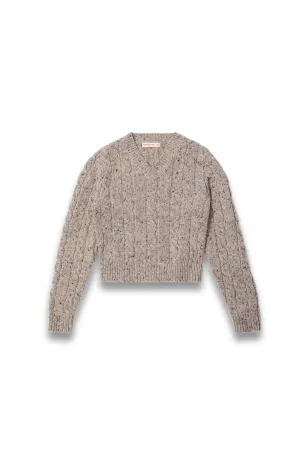 Mairie Donegal Cable V-neck