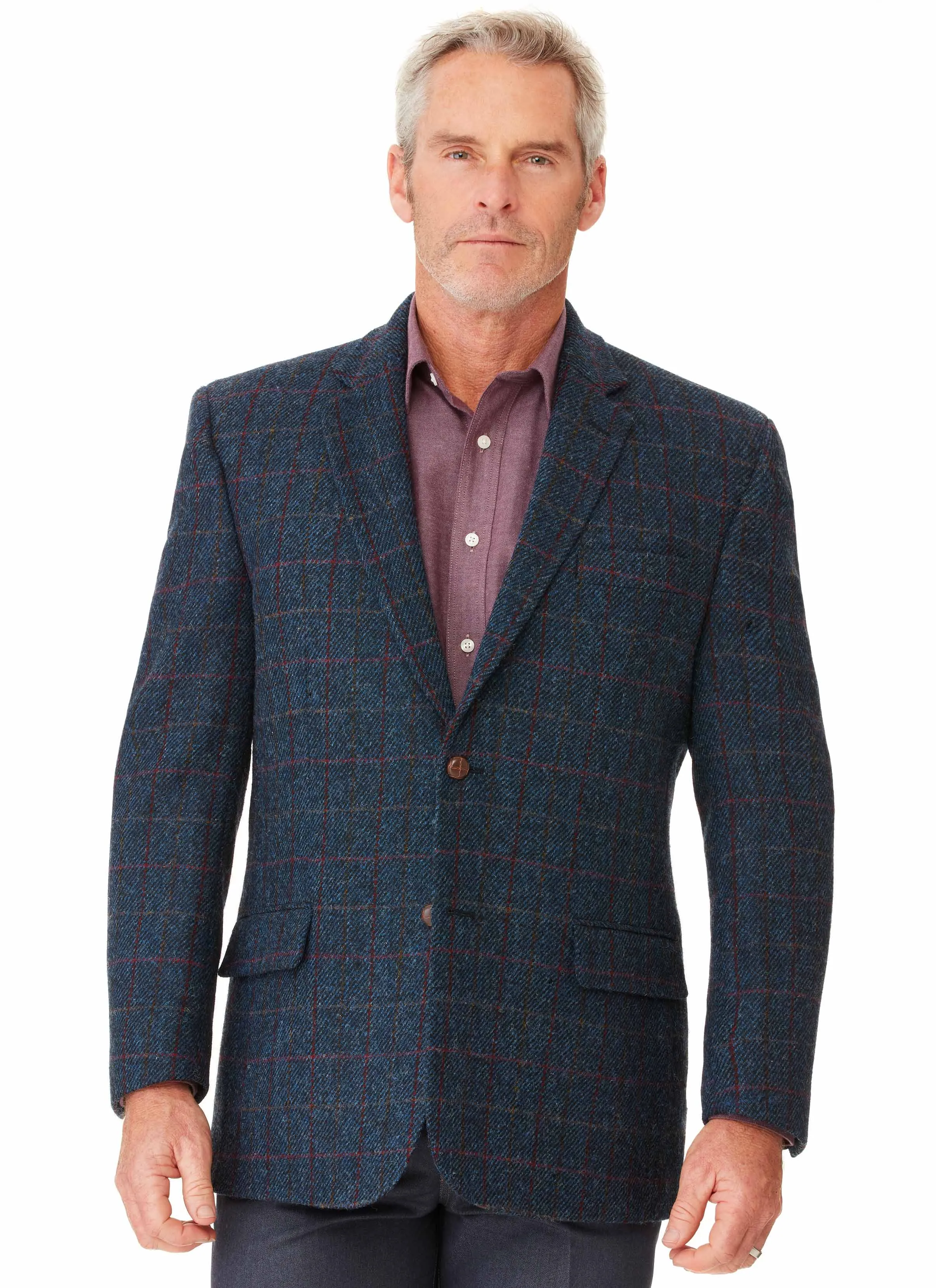MALMSBURY HARRIS TWEED JACKET - BLUE