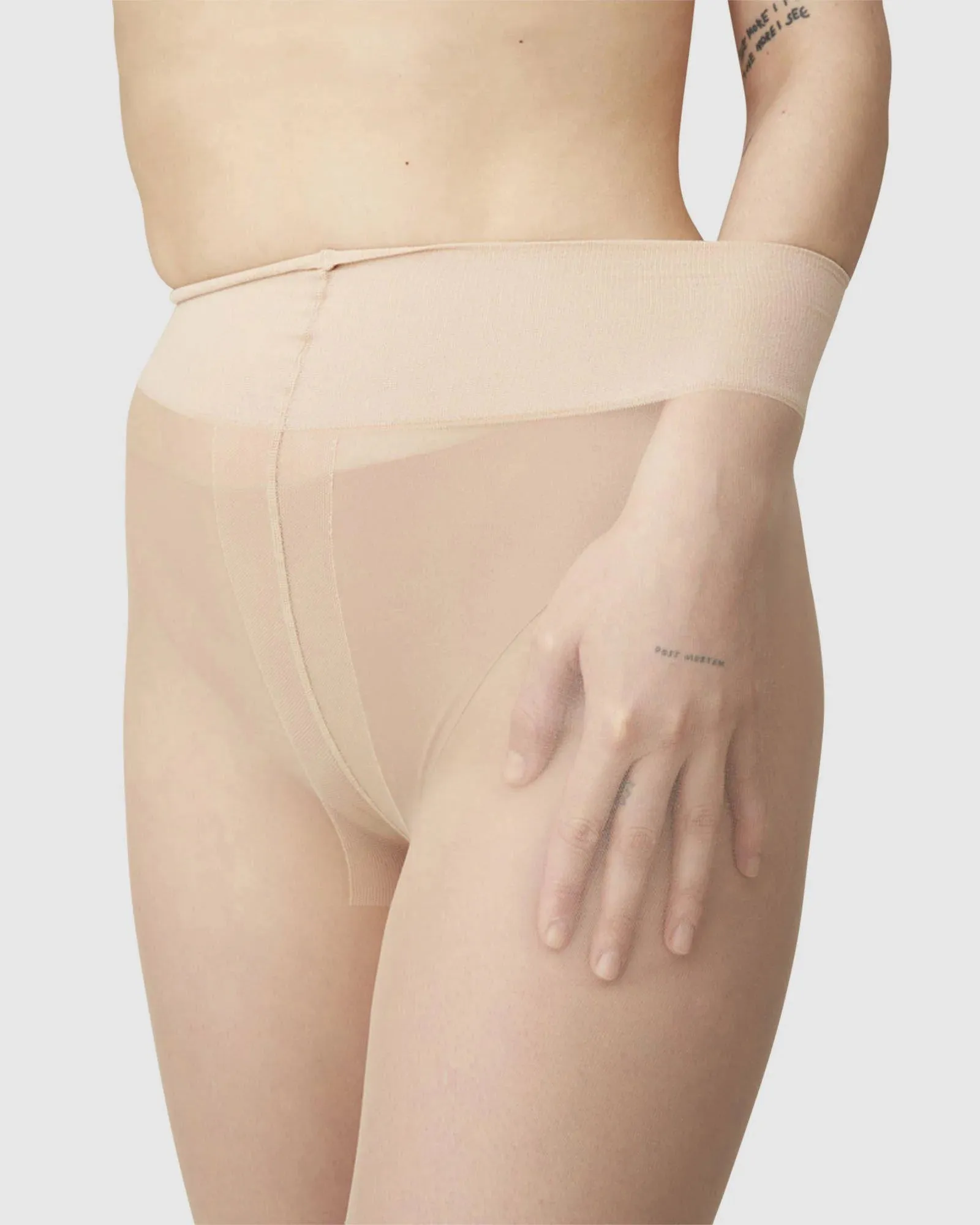 Malva -løbemaske resistente tights i beige