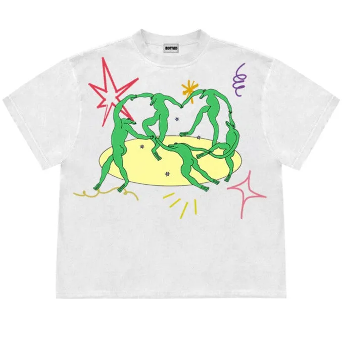 Matisse Crocodiles Dance Psychedelic Print T-Shirt