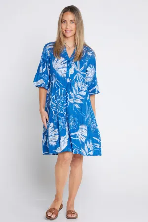 Maya Petite Dress - Mono Indigo