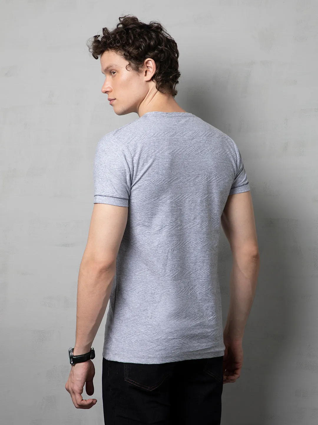Melange round neck T-Shirt