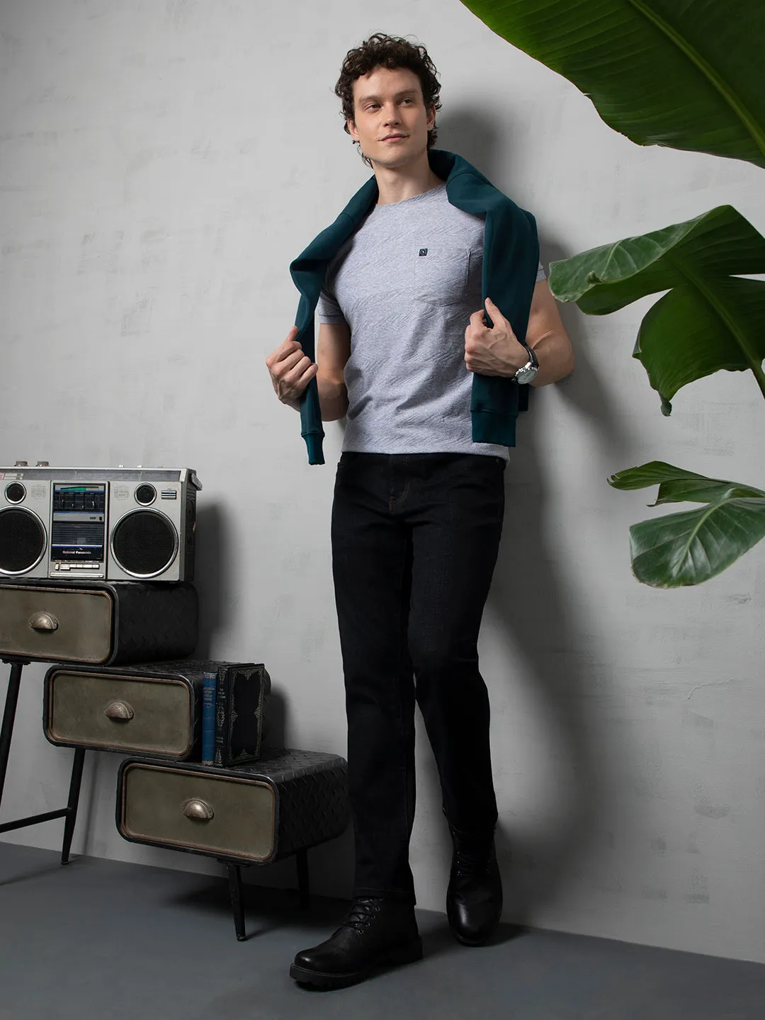 Melange round neck T-Shirt