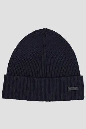 Men's BOSS Black Fati Dark Blue Beanie Hat