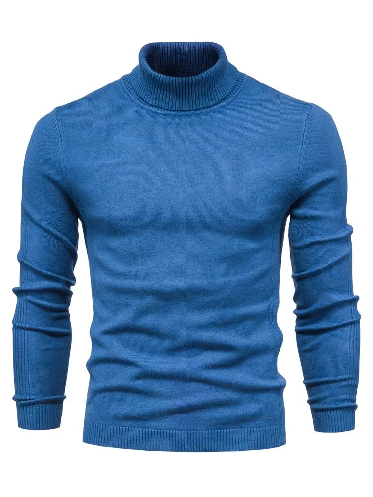 Men's Casual Turtleneck Slim Fit Jumper | Ideal for Autumn/Winter